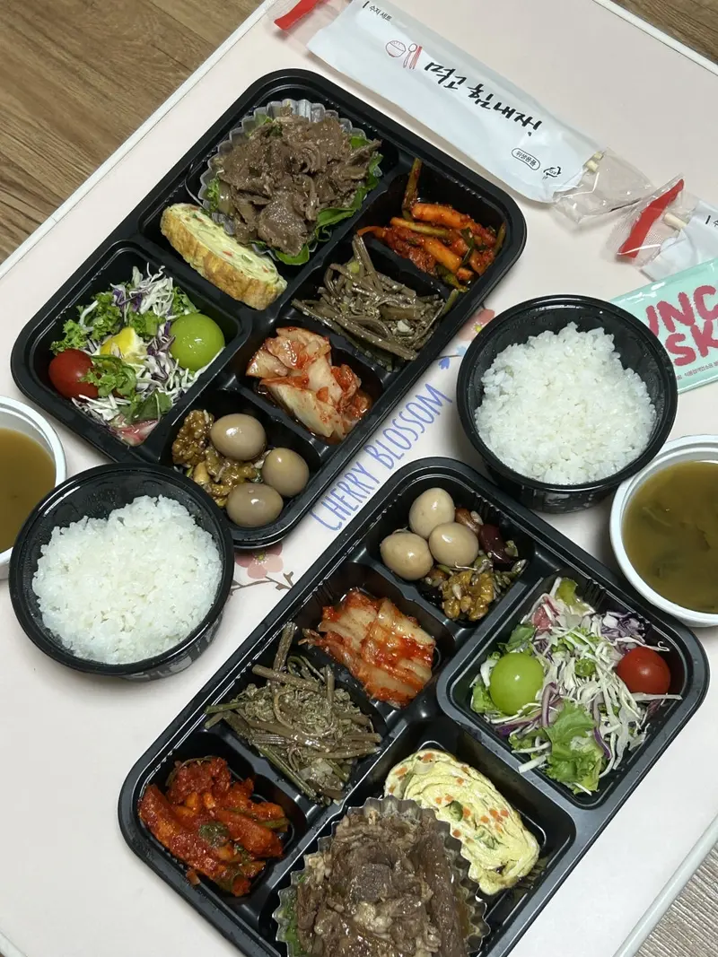 런치바스켓 단체도시락 실제 사진