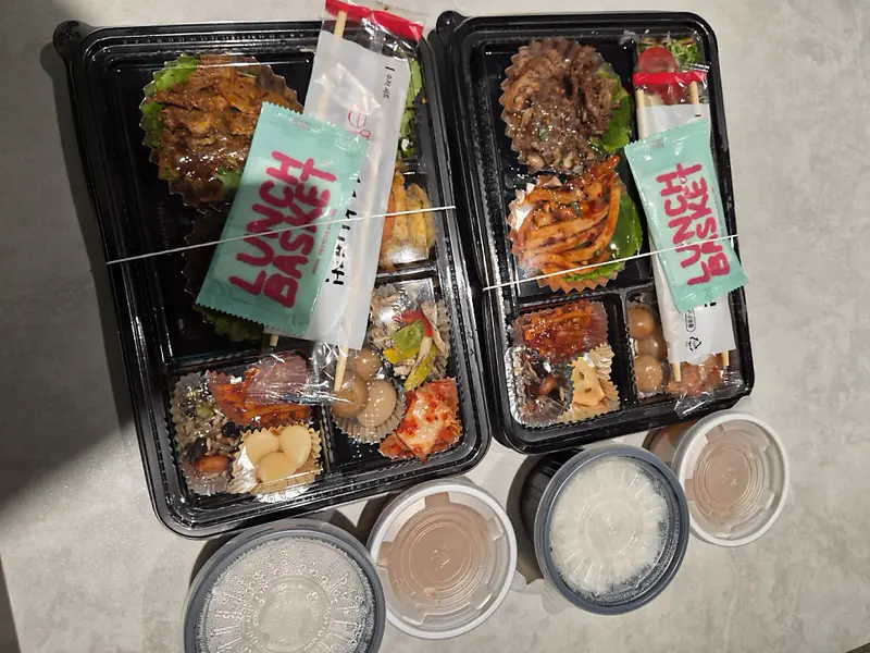 런치바스켓 단체도시락 실제 사진