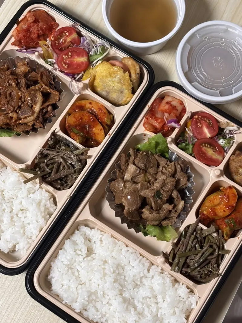 런치바스켓 단체도시락 실제 사진