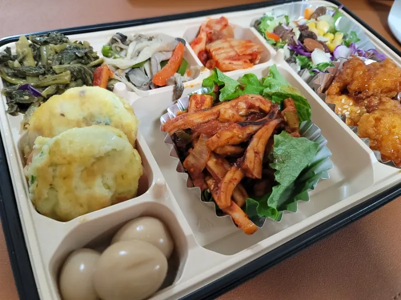 런치바스켓 단체도시락 실제 사진