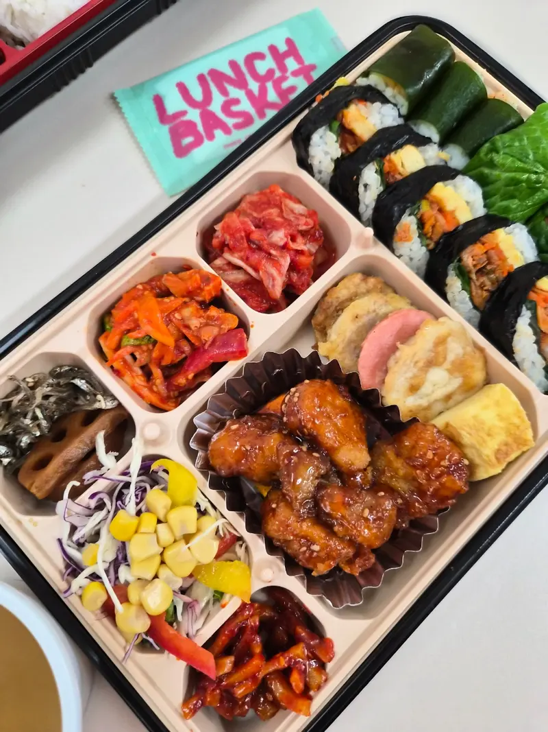 런치바스켓 단체도시락 실제 사진