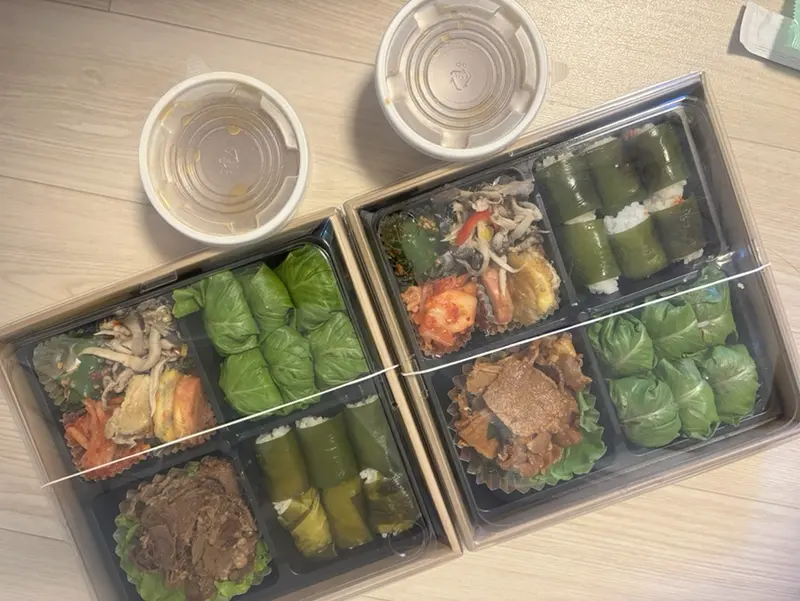 런치바스켓 단체도시락 실제 사진