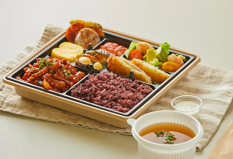 런치바스켓 단체도시락 실제 사진