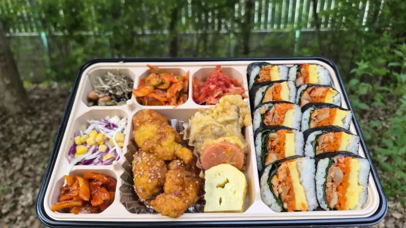 런치바스켓 단체도시락 실제 사진
