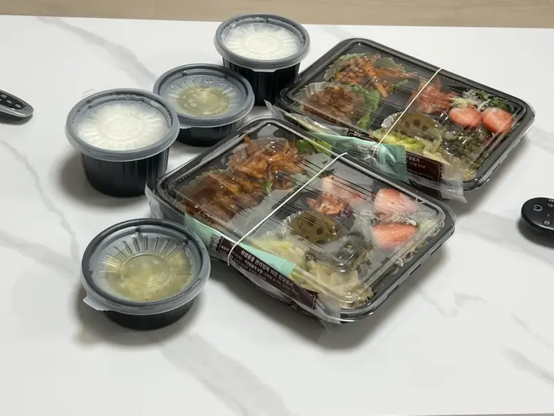 런치바스켓 단체도시락 실제 사진