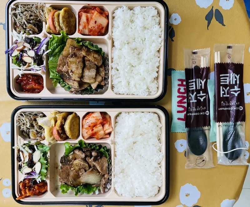 런치바스켓 단체도시락 실제 사진