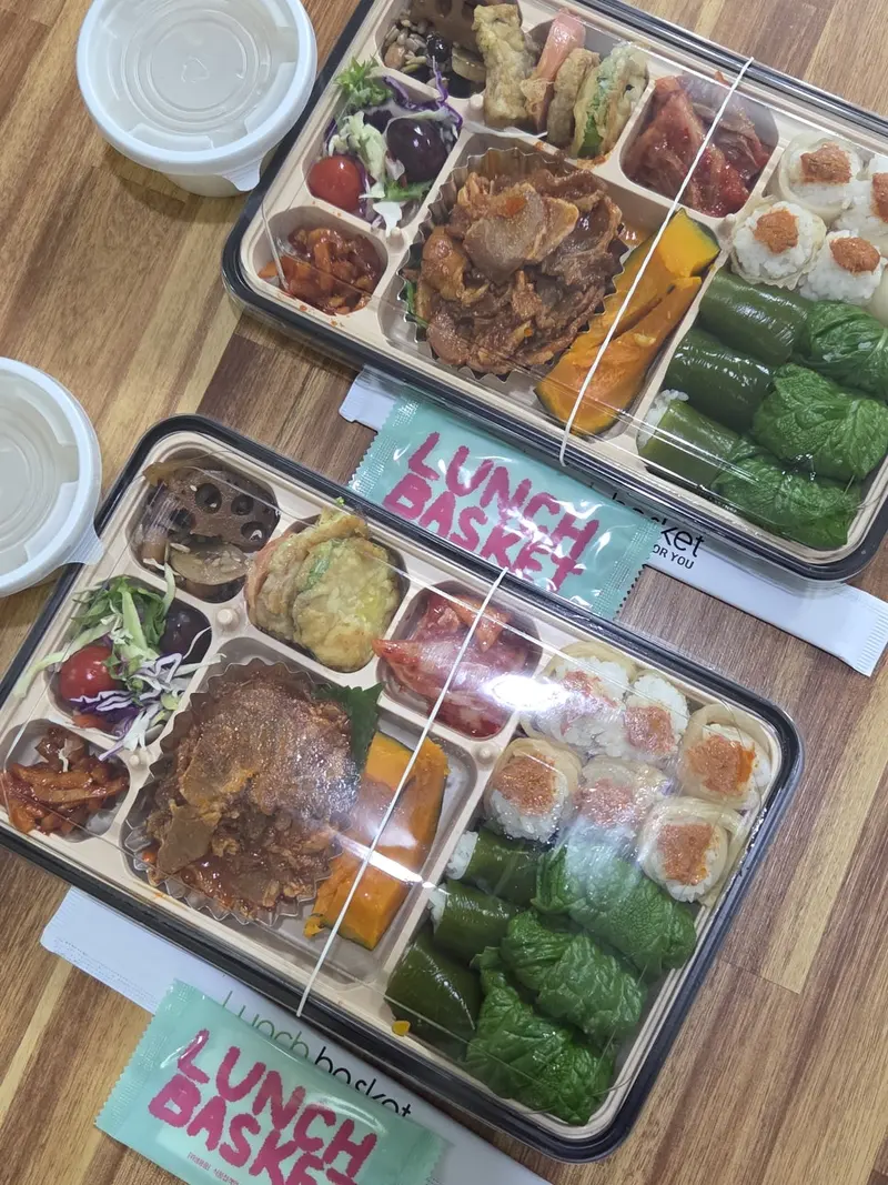런치바스켓 단체도시락 실제 사진
