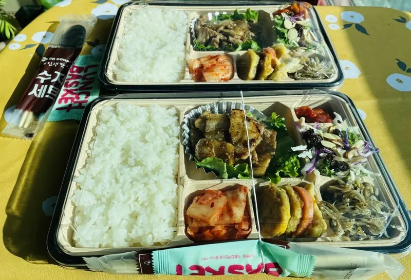 런치바스켓 단체도시락 실제 사진