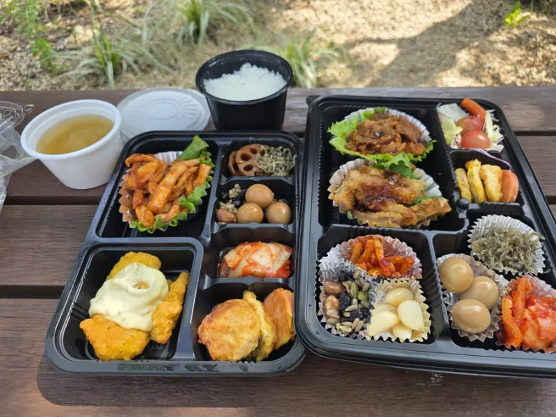런치바스켓 단체도시락 실제 사진