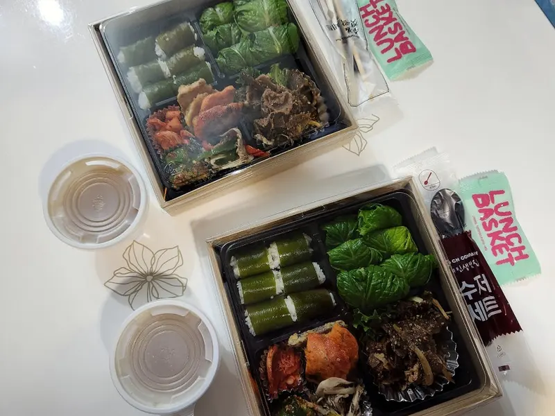 런치바스켓 단체도시락 실제 사진