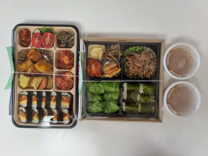 런치바스켓 단체도시락 실제 사진