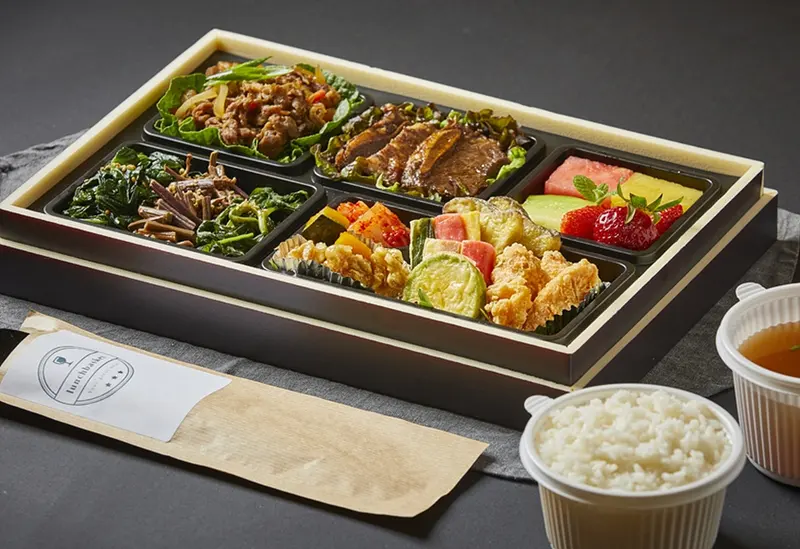 런치바스켓 단체도시락 실제 사진