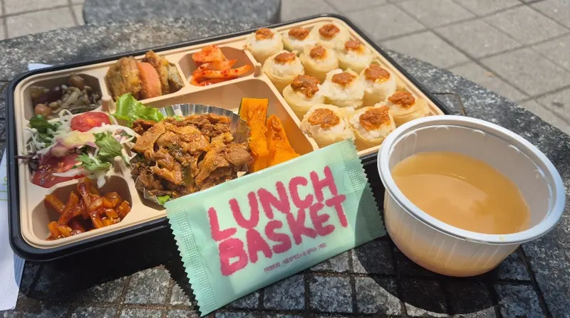 런치바스켓 단체도시락 실제 사진
