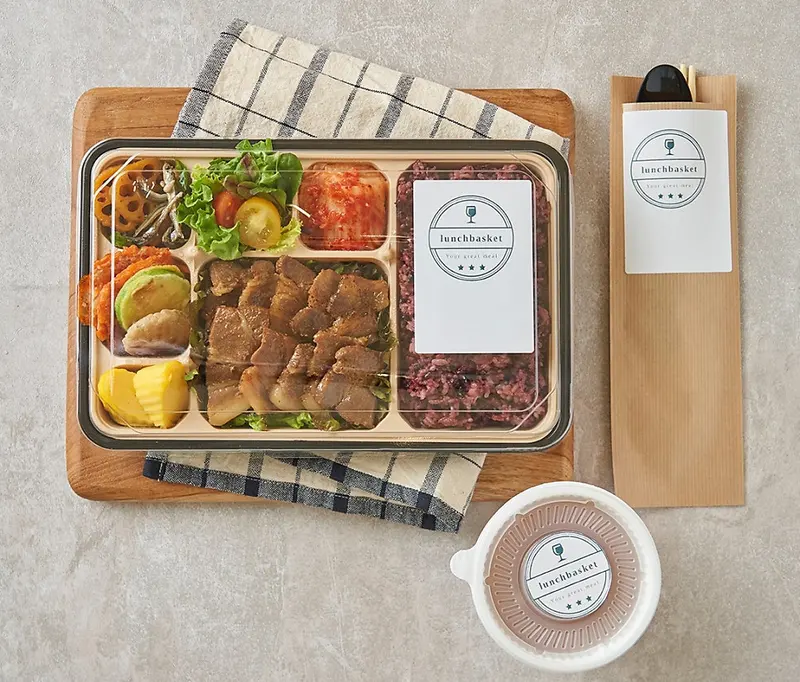 런치바스켓 단체도시락 실제 사진