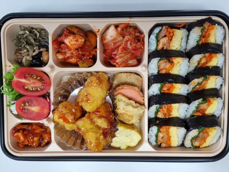 런치바스켓 단체도시락 실제 사진
