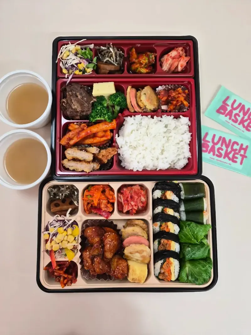 런치바스켓 단체도시락 실제 사진