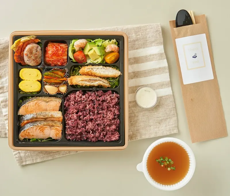 런치바스켓 단체도시락 실제 사진