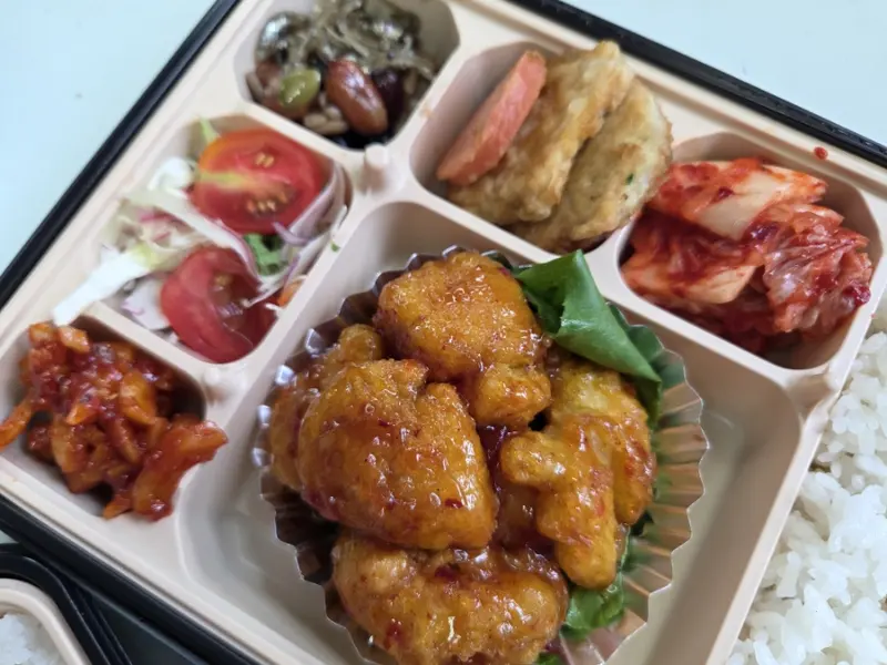 런치바스켓 단체도시락 실제 사진