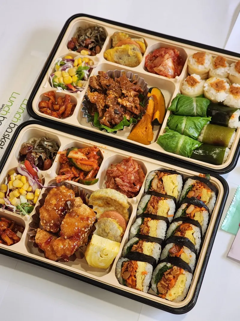 런치바스켓 단체도시락 실제 사진