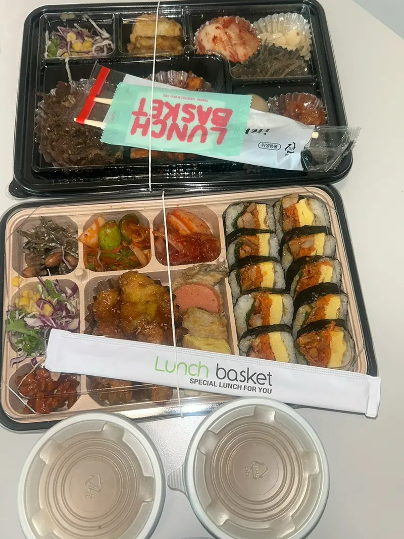 런치바스켓 단체도시락 실제 사진