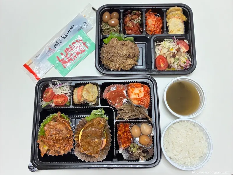 런치바스켓 단체도시락 실제 사진