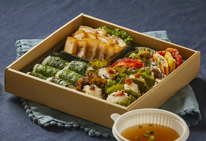런치바스켓 단체도시락 실제 사진