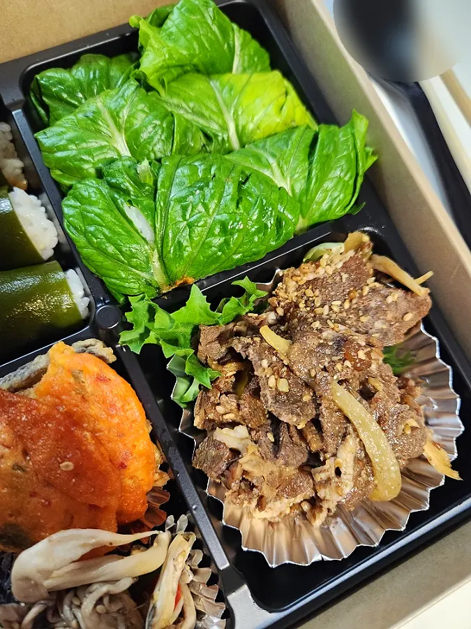 런치바스켓 단체도시락 실제 사진