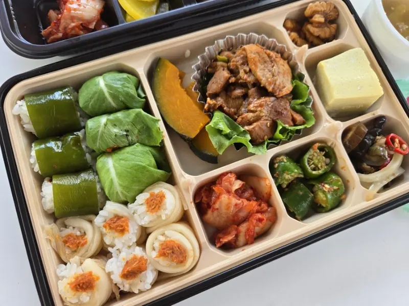 런치바스켓 단체도시락 실제 사진