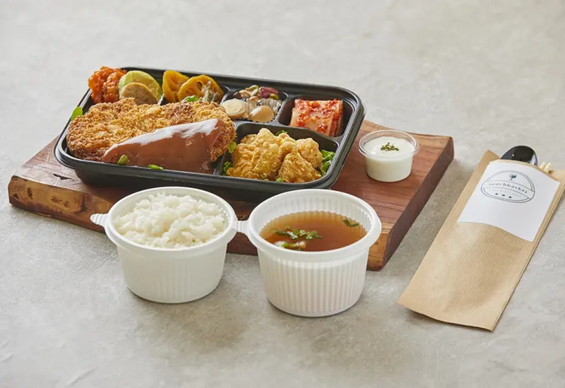 런치바스켓 단체도시락 실제 사진