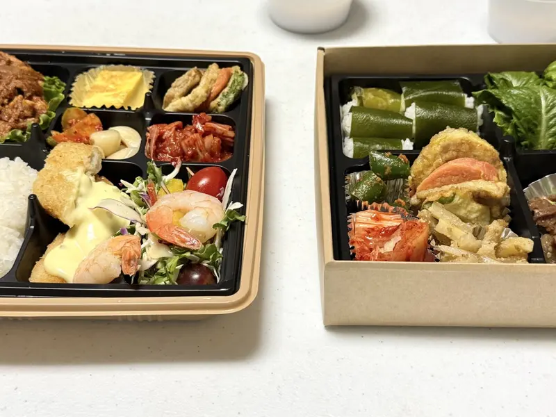 런치바스켓 단체도시락 실제 사진