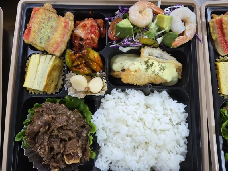 런치바스켓 단체도시락 실제 사진