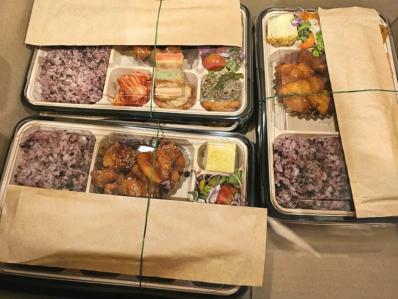 런치바스켓 단체도시락 실제 사진