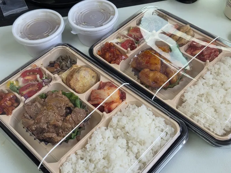 런치바스켓 단체도시락 실제 사진