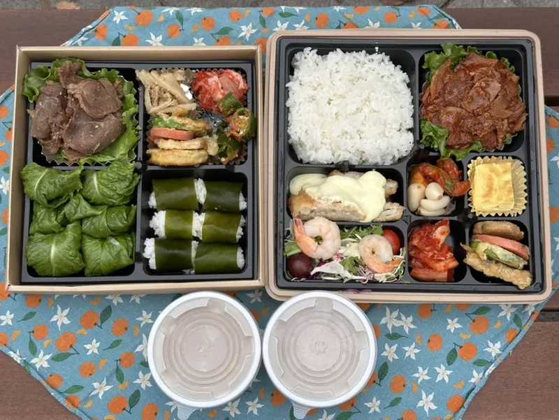 런치바스켓 단체도시락 실제 사진
