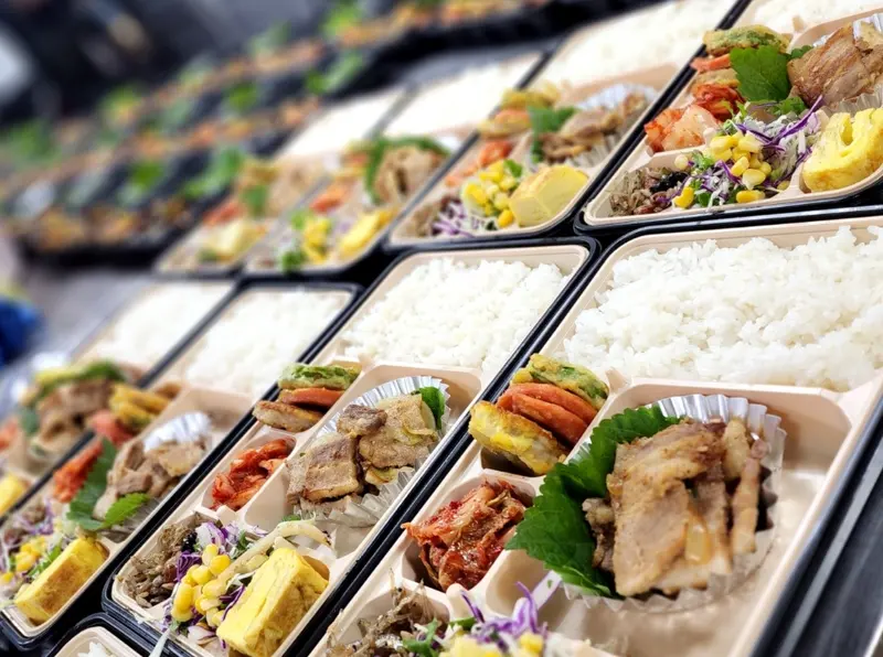 런치바스켓 단체도시락 실제 사진