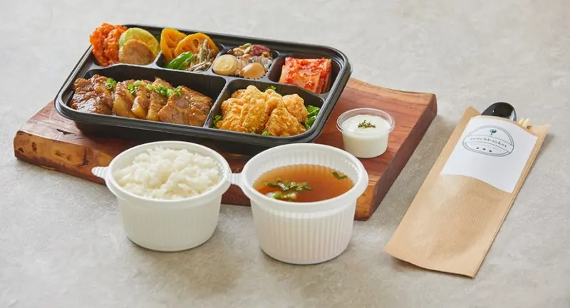 런치바스켓 단체도시락 실제 사진