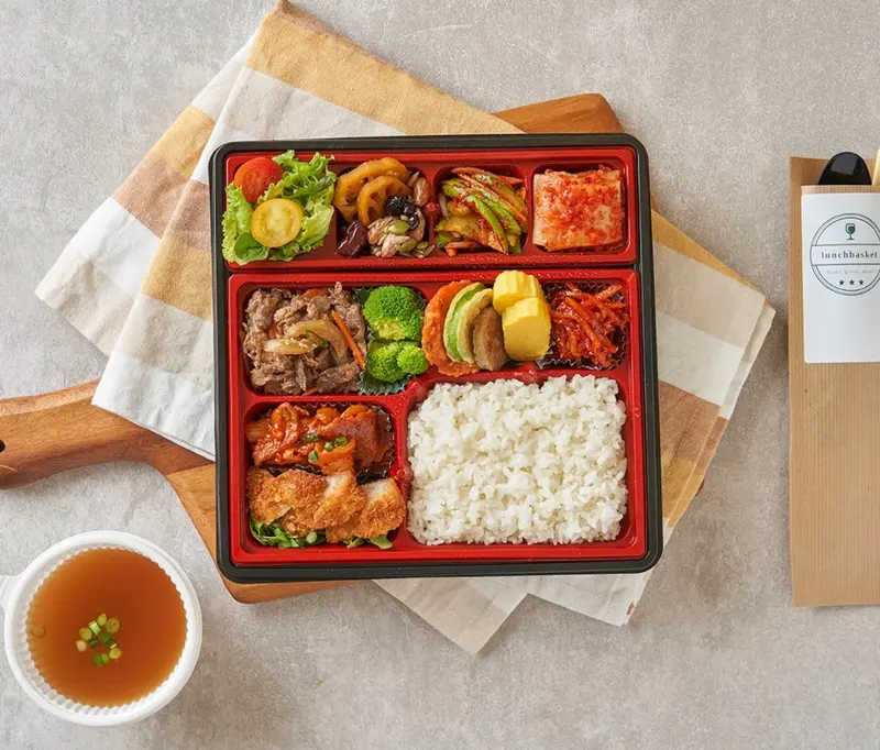 런치바스켓 단체도시락 실제 사진