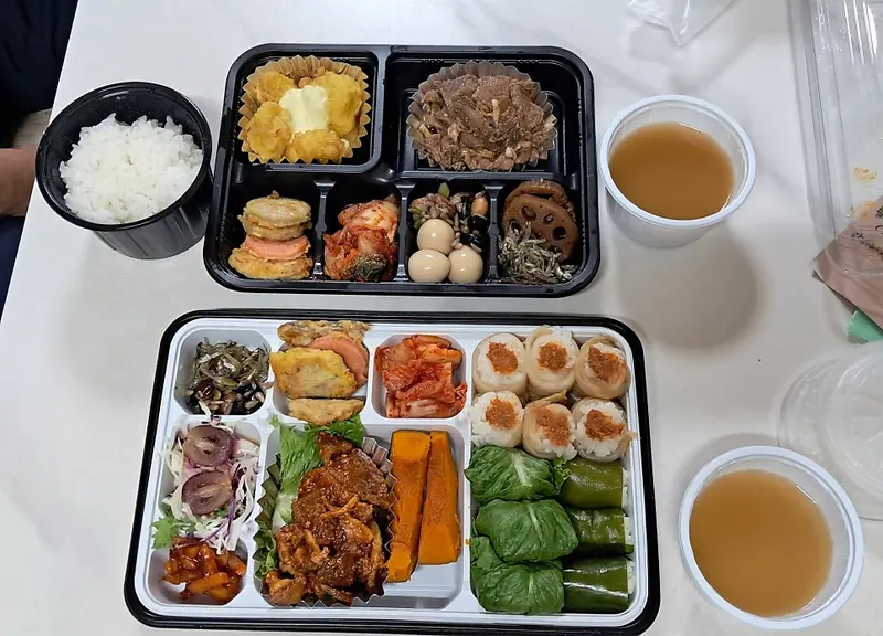 런치바스켓 단체도시락 실제 사진