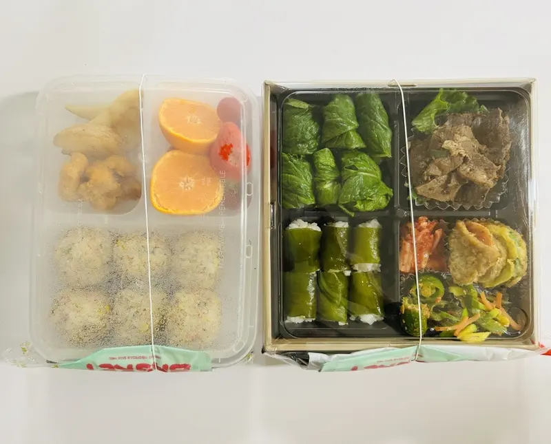 런치바스켓 단체도시락 실제 사진