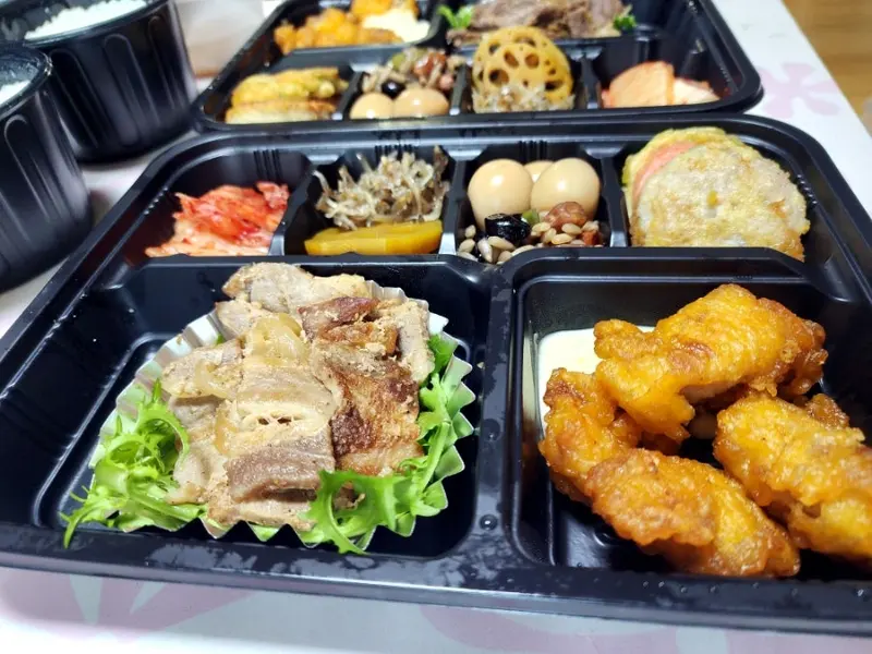 런치바스켓 단체도시락 실제 사진