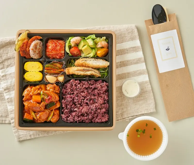런치바스켓 단체도시락 실제 사진