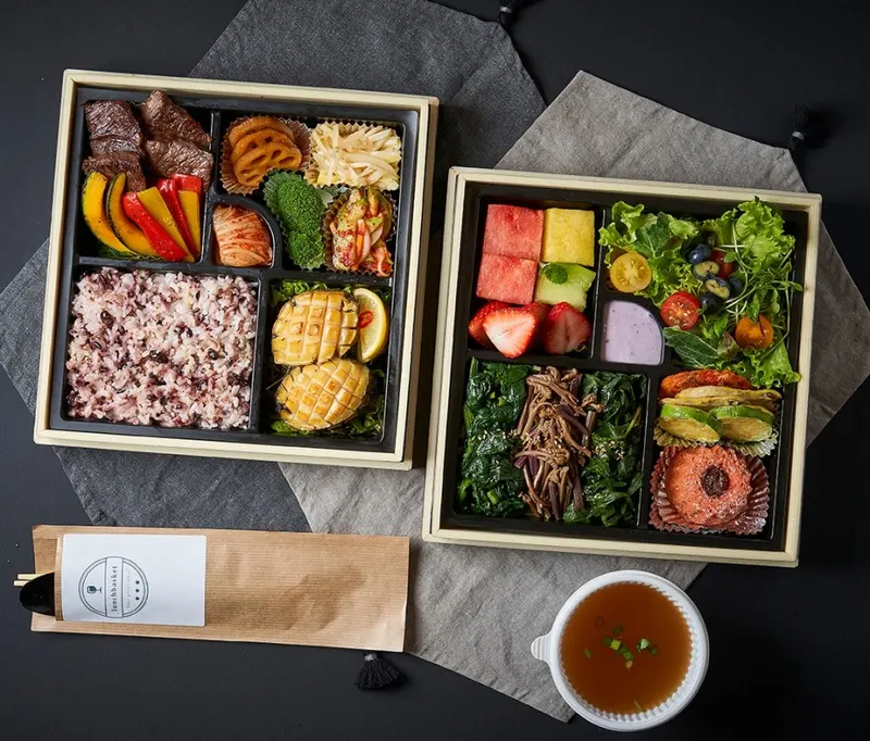 런치바스켓 단체도시락 실제 사진