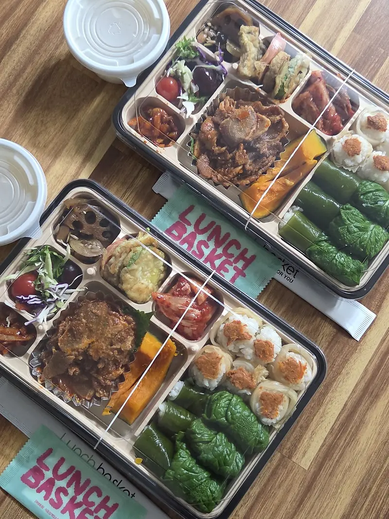 런치바스켓 단체도시락 실제 사진