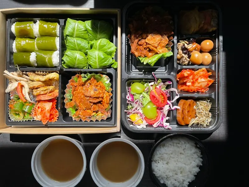 런치바스켓 단체도시락 실제 사진
