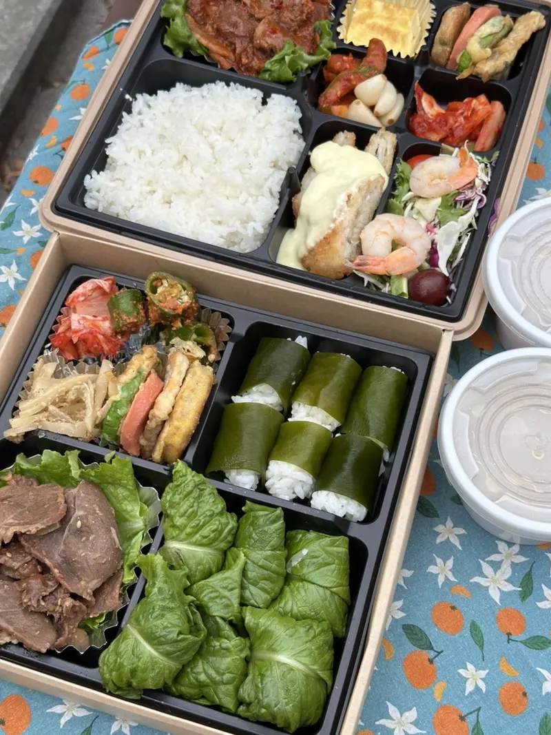 런치바스켓 단체도시락 실제 사진