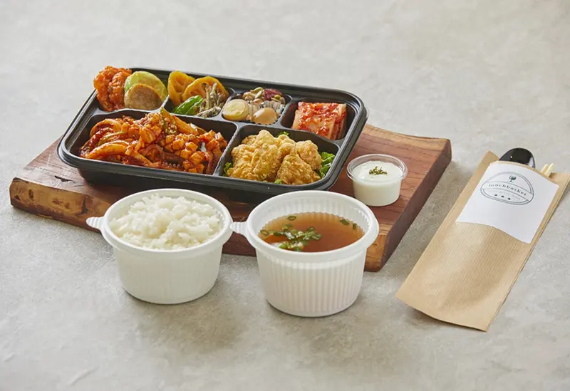 런치바스켓 단체도시락 실제 사진
