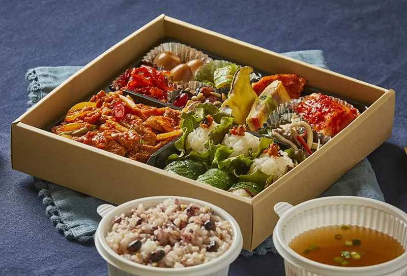 런치바스켓 단체도시락 실제 사진