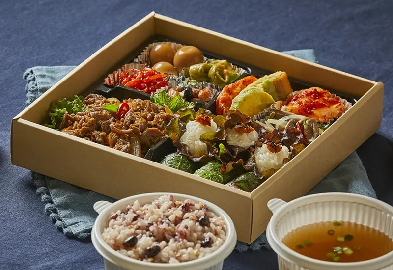 런치바스켓 단체도시락 실제 사진