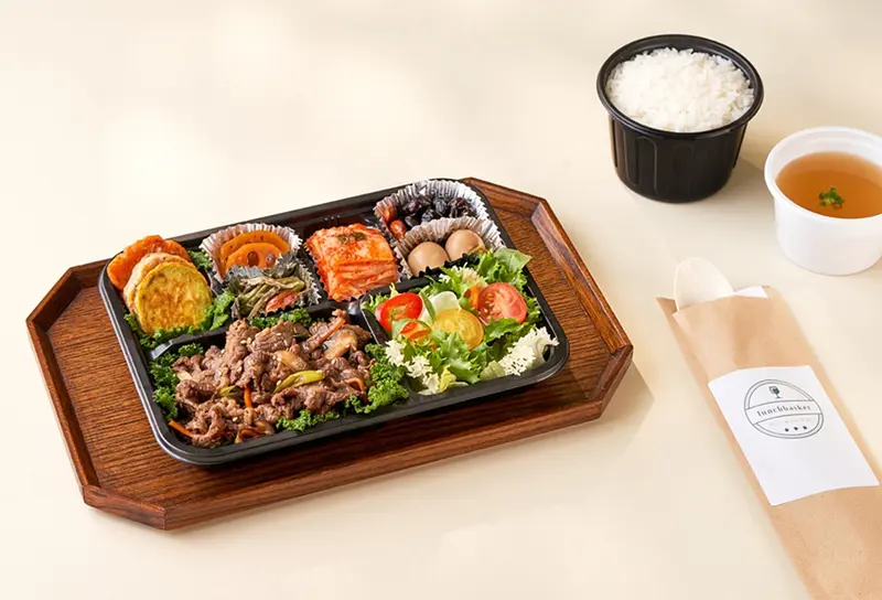 런치바스켓 단체도시락 실제 사진